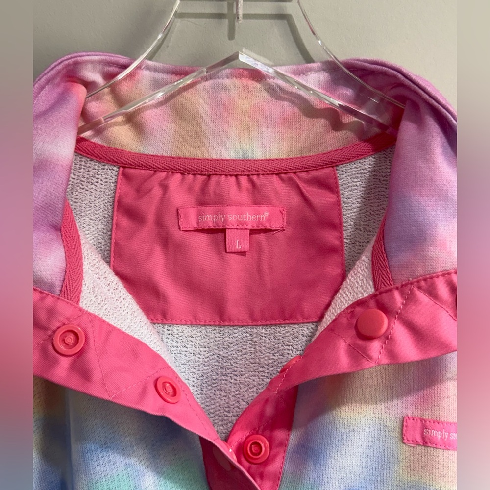 Simply Southern Tie Dye Pullover 1/4 Zip Sweater Size Large✨ - Picture 5 of 9
